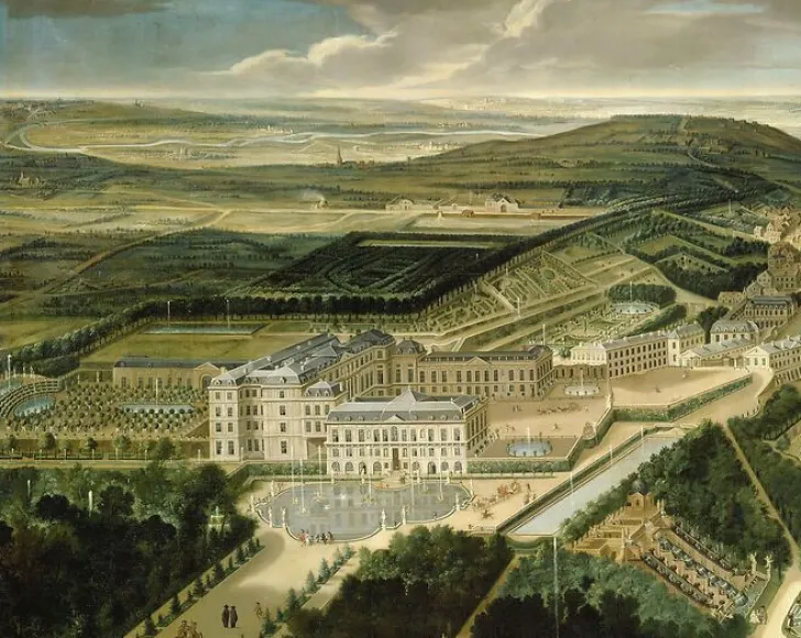 Sale Vue cavalière du château, jardins bas et de la ville de Saint-Cloud (panneaux acryliques) Panneaux Acryliques|Toiles Sans Cadre